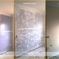 Remoção de textura em parede e pintura de apartamento. Bairro Jardim Brasil - SP